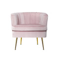 Load image into Gallery viewer, Artiss Armchair Lounge Chair Accent Armchairs Sofa Chairs Velvet Pink Couch