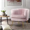 Load image into Gallery viewer, Artiss Armchair Lounge Chair Accent Armchairs Sofa Chairs Velvet Pink Couch