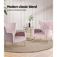 Load image into Gallery viewer, Artiss Armchair Lounge Chair Accent Armchairs Chairs Velvet Sofa Pink Seat