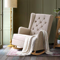 Load image into Gallery viewer, Artiss Rocking Armchair Feedining Chair Fabric Armchairs Lounge Recliner Beige