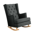 Load image into Gallery viewer, Artiss Rocking Armchair Feeding Chair Fabric Armchairs Lounge Recliner Charcoal