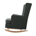 Load image into Gallery viewer, Artiss Rocking Armchair Feeding Chair Fabric Armchairs Lounge Recliner Charcoal