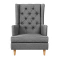 Load image into Gallery viewer, Artiss Rocking Armchair Feeding Chair Linen Fabric Armchairs Lounge Retro Grey