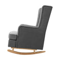 Load image into Gallery viewer, Artiss Rocking Armchair Feeding Chair Linen Fabric Armchairs Lounge Retro Grey