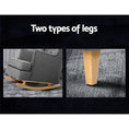 Load image into Gallery viewer, Artiss Rocking Armchair Feeding Chair Linen Fabric Armchairs Lounge Retro Grey