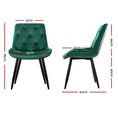 Load image into Gallery viewer, Artiss Dining Chairs Velvet Green Set of 2 Starlyn