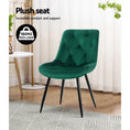 Load image into Gallery viewer, Artiss Dining Chairs Velvet Green Set of 2 Starlyn