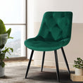 Load image into Gallery viewer, Artiss Dining Chairs Velvet Green Set of 2 Starlyn