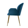 Load image into Gallery viewer, Artiss Set of 2 Kynsee Dining Chairs Armchair Cafe Chair Upholstered Velvet Blue