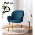 Load image into Gallery viewer, Artiss Set of 2 Kynsee Dining Chairs Armchair Cafe Chair Upholstered Velvet Blue