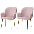 Load image into Gallery viewer, Artiss Set of 2 Kynsee Dining Chairs Armchair Cafe Chair Upholstered Velvet Pink