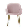 Load image into Gallery viewer, Artiss Set of 2 Kynsee Dining Chairs Armchair Cafe Chair Upholstered Velvet Pink