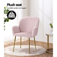 Load image into Gallery viewer, Artiss Set of 2 Kynsee Dining Chairs Armchair Cafe Chair Upholstered Velvet Pink
