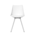 Load image into Gallery viewer, Artiss Set of 2 Lylette Dining Chairs Cafe Chairs PU Leather Padded Seat White