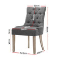 Load image into Gallery viewer, Artiss Set of 2 Dining Chair CAYES French Provincial Chairs Wooden Fabric Retro Cafe