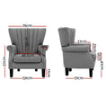 Load image into Gallery viewer, Artiss Upholstered Fabric Armchair Accent Tub Chairs Modern seat Sofa Lounge Grey