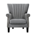 Load image into Gallery viewer, Artiss Upholstered Fabric Armchair Accent Tub Chairs Modern seat Sofa Lounge Grey