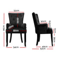 Load image into Gallery viewer, Artiss Dining Chairs French Provincial Chair Velvet Fabric Timber Retro Black
