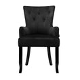 Load image into Gallery viewer, Artiss Dining Chairs French Provincial Chair Velvet Fabric Timber Retro Black