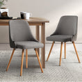 Load image into Gallery viewer, Artiss Set of 2 Replica Dining Chairs Beech Wooden Timber Chair Kitchen Fabric Grey