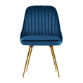 Load image into Gallery viewer, Artiss Set of 2 Dining Chairs Retro Chair Cafe Kitchen Modern Metal Legs Velvet Blue