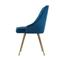 Load image into Gallery viewer, Artiss Set of 2 Dining Chairs Retro Chair Cafe Kitchen Modern Metal Legs Velvet Blue