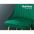Load image into Gallery viewer, Artiss Set of 2 Dining Chairs Retro Chair Cafe Kitchen Modern Metal Legs Velvet Green