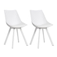 Load image into Gallery viewer, Artiss Set of 2 Lylette Dining Chairs Cafe Chairs PU Leather Padded Seat White