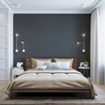 Load image into Gallery viewer, Milano Decor Azure Bed Frame With Headboard Black Wood Steel Platform Bed - Double - Black
