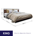 Load image into Gallery viewer, Milano Decor Azure Bed Frame With Headboard Black Wood Steel Platform Bed - King - Black