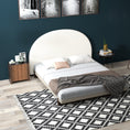 Load image into Gallery viewer, Claire Decor Curved Boucle Bedhead Headboard Upholstered Cushioned White - King - White