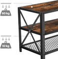 Load image into Gallery viewer, TV Stand for 60-Inch TV with Industrial Style Steel Frame Rustic Brown and Black