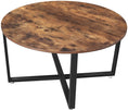Load image into Gallery viewer, Round Coffee Table Rustic Brown and Black