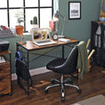 Load image into Gallery viewer, Computer Desk with 8 Hooks Rustic Brown and Black