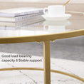 Load image into Gallery viewer, Gold Glass Table with Golden Iron Frame Stable and Robust Tempered Glass