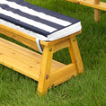 Load image into Gallery viewer, Outdoor Table & Bench Set with Cushions & Umbrella (Navy)
