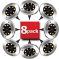 Load image into Gallery viewer, 8 Pack LED Solar Pathway Lights Outdoor Solar Ground Lights (Warm White)