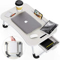 Load image into Gallery viewer, Laptop Bed Desk with Storage and foldable legs for Adults, Kids & Home Office