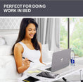 Load image into Gallery viewer, Laptop Bed Desk with Storage and foldable legs for Adults, Kids & Home Office