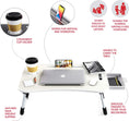 Load image into Gallery viewer, Laptop Bed Desk with Storage and foldable legs for Adults, Kids & Home Office