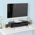 Load image into Gallery viewer, Black Monitor Stand Desk Organizer with 2 Drawers