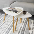 Load image into Gallery viewer, Set of 2 White Side Nesting Tables