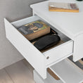 Load image into Gallery viewer, White Side Table Bedside Table with 1 Drawer and 3 Shelves