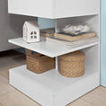 Load image into Gallery viewer, White Side Table Bedside Table with 1 Drawer and 3 Shelves
