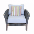 Load image into Gallery viewer, 2 piece set Indoor Outdoor Armchairs Ottoman Wicker Rattan Woven