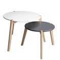 Load image into Gallery viewer, Bianco Nesting Round Coffee Table Side Table Set Of 2