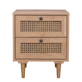 Load image into Gallery viewer, Natura Rattan Bedside Table With 2 Drawers