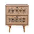 Load image into Gallery viewer, Delphi Rattan Bedside Table With 2 Drawers