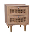 Load image into Gallery viewer, Delphi Rattan Bedside Table With 2 Drawers