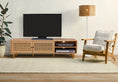 Load image into Gallery viewer, Delphi Rattan TV Stand Entertainment Unit With 2 Doors & Shelves
